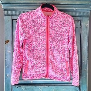 Vineyard Vines Pink/White Lightweight Zip Up  Jacket size Small